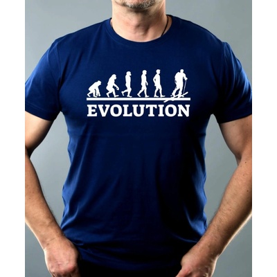Evolution skialpy bílý tisk tričko Basic