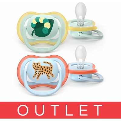 Philips Avent Dudlík Ultra air modrá/zelená obrázek chlapec 2ks