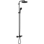GROHE Vitalio Start - Душ комплект с термостат за вана, диаметър 25 см, 2 струи, матово черно 269882431 (269882431)