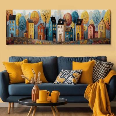Obraz na plátně - Barevná nálada v Crawley FeelHappy.cz Vyberte rozměr obrazu (šířka x výška): 150 x 50 cm