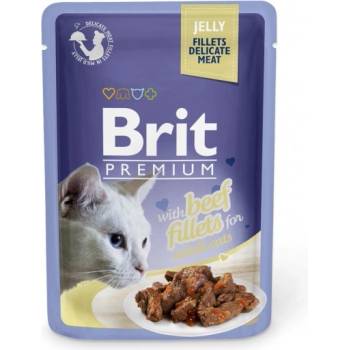Brit Premium by Nature Cat D Fillets in Jelly with Beef 85 g