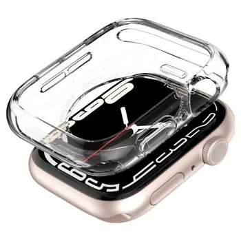 Spigen Калъф за Apple Watch 4 / 5 / 6 / SE / SE 2 / 7 / 8 / 9 (44mm / 45mm) - Spigen Liquid Crystal (ACS04196) - Crystal Clear (ACS04196) (ACS04196)