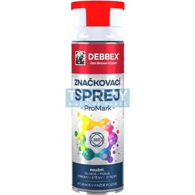 Debbex Značkovací sprej PROMARK 500 ml červená