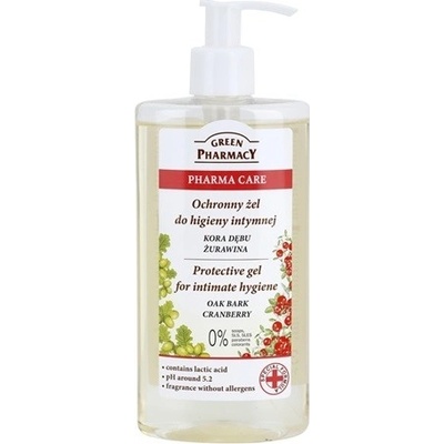 Green Pharmacy Pharma Care Oak Bark Cranberry ochranný gél na intímnu hygienu (0% Soaps, SLS, SLES, Parabens, Colorants) 300 ml