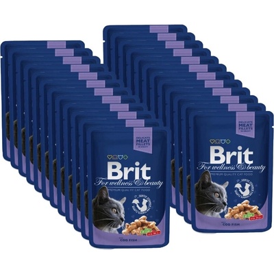 Brit Premium Cat s treskou 24 x 100 g