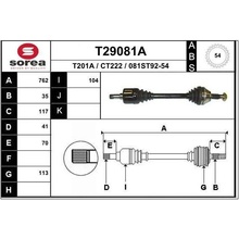 EAI Hnací hřídel EAI T29081A