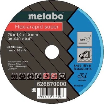 Metabo Řezný kotouč 76 x 10 mm 626870000 5 ks