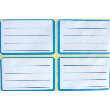 Image 1 of FLEKS Етикети за тетрадка 47х73 mm, 10л, 40 бр, бели (01048-А)