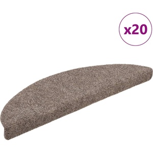 vidaXL Изтривалки за стълби, самозалепващи се, 20 бр. , 56x17x3 см, бежови, полукръгли (3365676)