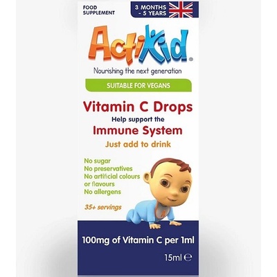 ActiKid Vitamin C Drops, Unflavoured, 15 ml