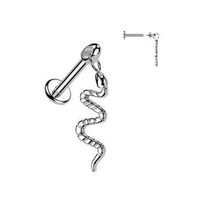 Šperky4U Piercing do ucha labreta had TITAN TIT1639-1206