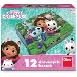 Dino Дървени лицензионни кубчета Gabby's Dollhouse - 12 кубчета (641488)