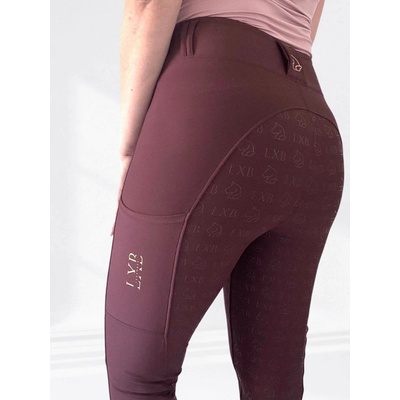 Jezdecké legíny s gripem BURGUNDY – Zboží Dáma