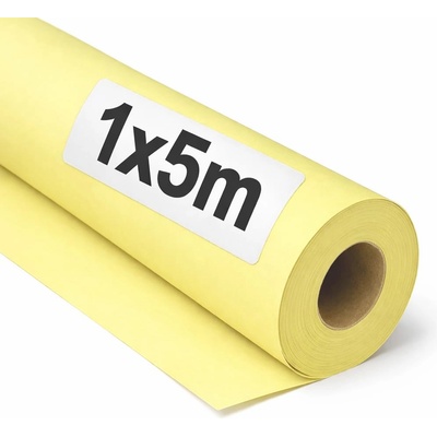 OFITURIA Kraft Paper Yellow Pastel - Roll 1 × 5 m - 3 Rolls - Wrapping Paper and Packaging Paper - Craft Paper for DIY, Decoration and Sewing Patterns - Tear-Resistant and Easy to Cut - COM620-parent2
