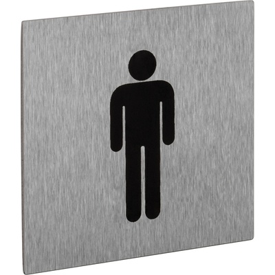 Walteco Symbol "WC-muži", 60x60mm, nerez, samolepka , 20876