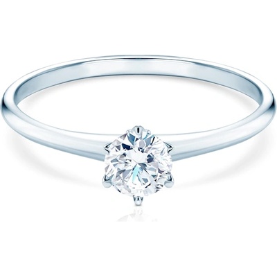 SAVICKI Годежен пръстен The Journey: бяло злато, лабораторен диамант