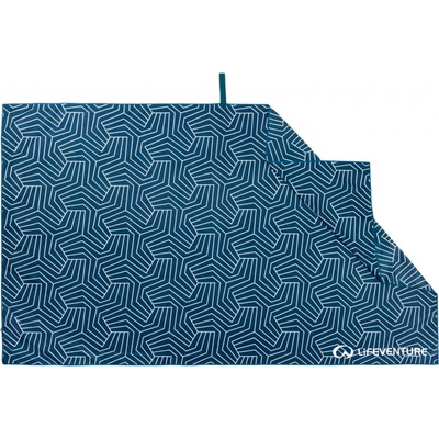 Lifeventure Printed SoftFibre Trek Towel Recycled Navy 150 x 90 cm