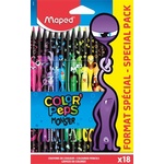 Maped Комплект цветни моливи, триъгълни, MAPED „ColorPeps Monster, 18 различни цвята, 862600 (862600)