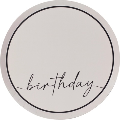 Ginger Ray Елегантни Чинии за Рожден Ден (1 Пакет / 8 Бр. )