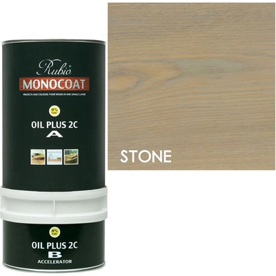 Rubio Monocoat Oil 2C Stone - Двукомпонентно масло за вътрешна употреба 0.39л (3167)
