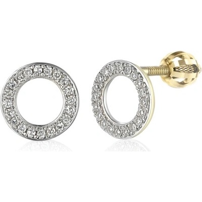 Gems, Peckové náušnice Oriane, kombinované zlato s brilianty, 585-38-3-8004.2ZB0.0.00.HSISC.000.05