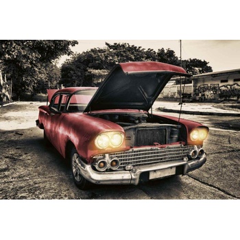 DIMEX ART s. r. o Флизелинов фототапет стара червена развалина 375 x 250 см