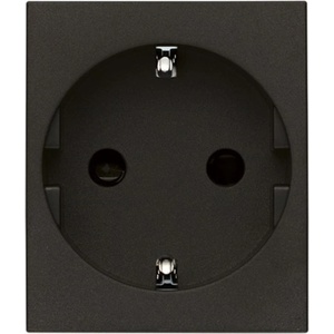 Vimar 30208. G Контакт Schuko SICURY Linea, 2P+E 16A 250 V~, с детска защита, 2М, Black, (VM30208.G)