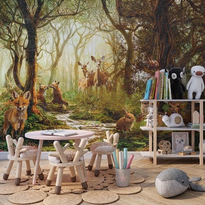 Art Gift Decor Детски Фототапет - Интересен горски свят