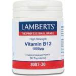 LAMBERTS Хранителна добавка Витамин B12, Lamberts Vitamin B12 Vitamin 1000mcg 30 tabs