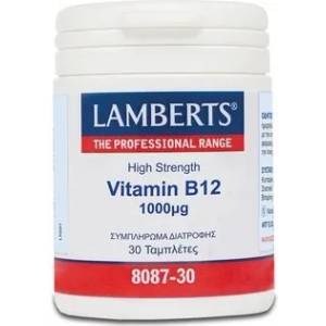 LAMBERTS Хранителна добавка Витамин B12, Lamberts Vitamin B12 Vitamin 1000mcg 30 tabs