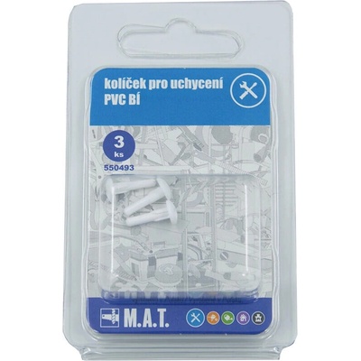 Kolíček pre uchytenie PVC BÍ (3ks) blister