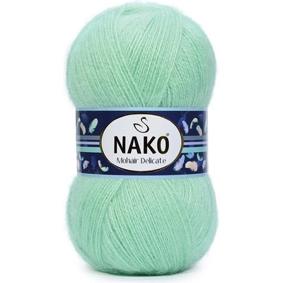 Nako Pletací příze Nako Mohair Delicate 3415 - zelená mátová