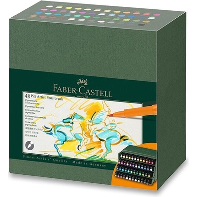 Faber-Castell 167192 Popisovač Pitt Artist Pen Brush súprava 48 ks štúdio box