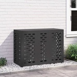 vidaXL Покритие за климатик Черно 110 x 50 x 80 cm Стомана (865904)