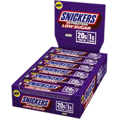 Snickers and Mars Snickers Hi-Protein Bar | Low Sugar [12 x 57 грама] Тъмен шоколад