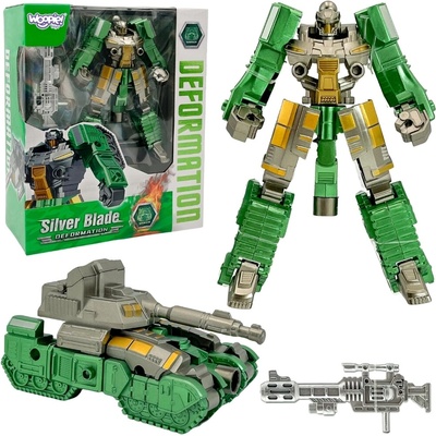 Woopie Transformující Robot 2v1 Silver Blade Tank