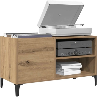 vidaXL Шкаф за грамофонни плочи, 84, 5x38x48 см, инженерно дърво (857166)