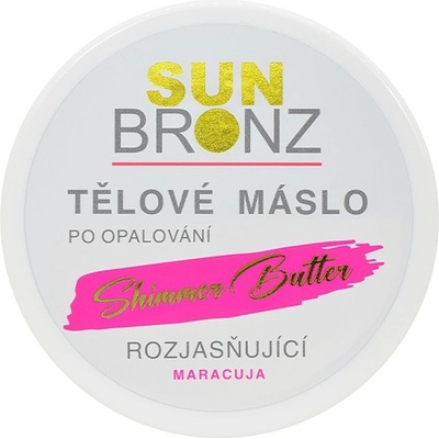 Vivaco Sun Bronz rozjasňující tělové máslo po opalování Maracuja s glitry 200 ml