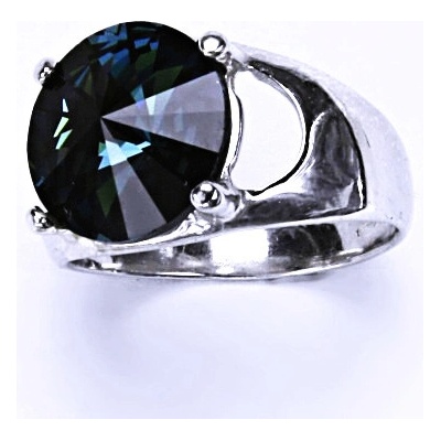 Čištín Stříbrný s krystalem Swarovski Rivoli Montana T 1188