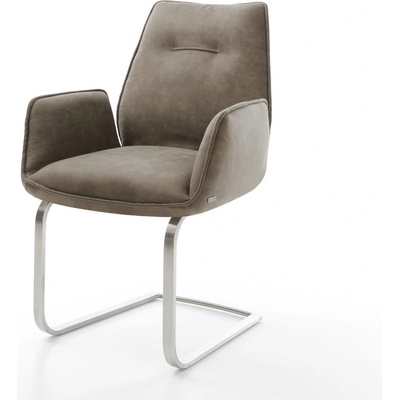 Delife Zoa-Flex mikrovlákno taupe vintage plochý nerezová ocel taštičkové pružiny
