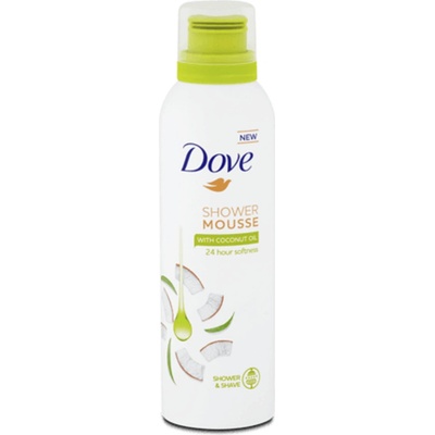 Dove Shower Mousse Coconut Oil sprchová a holicí pěna s kokosovým olejem 200 ml