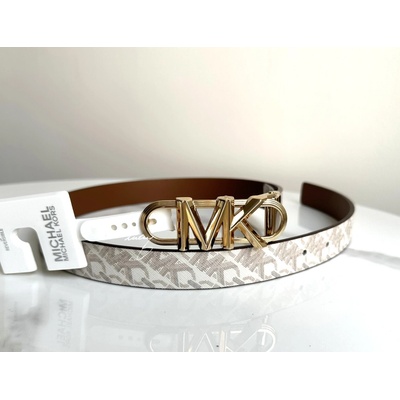 Michael Kors twist reversible belt vanilla dámský pásek monogram