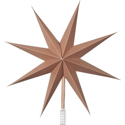 Broste Papierová hviezda špica na strom TOP STAR hnedá