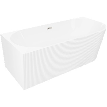 Mexen Silo самостоятелна вана в ъглов ляво с набраздяване 150 x 75 см, бяла, (52891507500L-97)