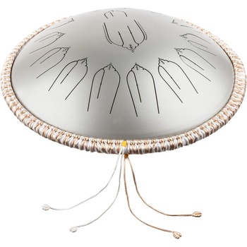 Image 1 of Shamann 14" 15 Notes with EQ C Major 432Hz Silver Tongue Drum (432EQ14-15SILVER)