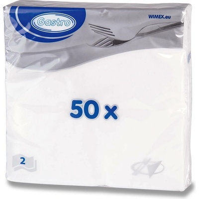 Wimex Papírové ubrousky 2V 33x33 cm bílé 50 ks
