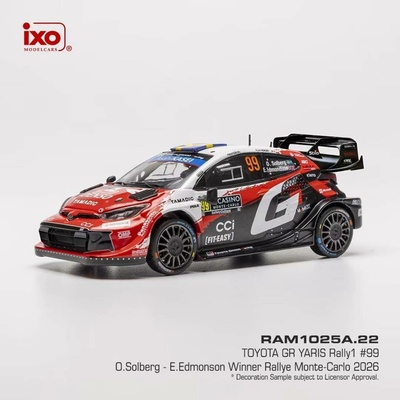 Toyota GR Yaris Rally1 Rallye Monte Carlo 2026 99 Solberg EdmondsonIXO 1:43