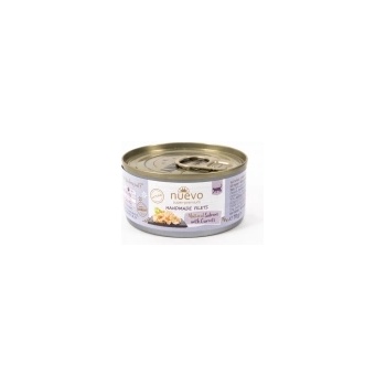 nuevo Handmade Filets - Консервирана храна за израснали котки, филета със сьомга и моркови в собствен сос, 70 гр
