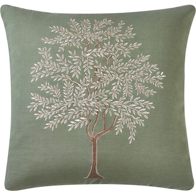 Catherine Lansfield Памучна декоративна възглавница 45x45 cm Woodland Trees Embroidered - Catherine Lansfield (DS/60692/W/CU45/GR)