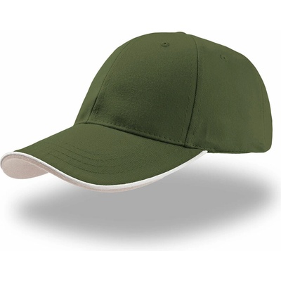 Atlantis Headwear Zoom Piping Sandwich baseballová 6 panelová COT-33000484499 Zelená/černá